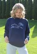 Crewneck Sweatshirt — "Making Waves in Communication" Graphic