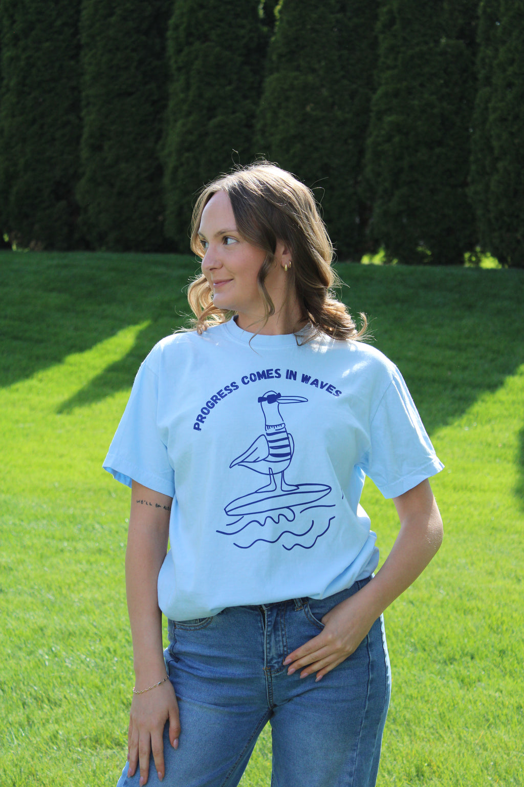 Progress Comes in Waves-Graphic T-Shirt