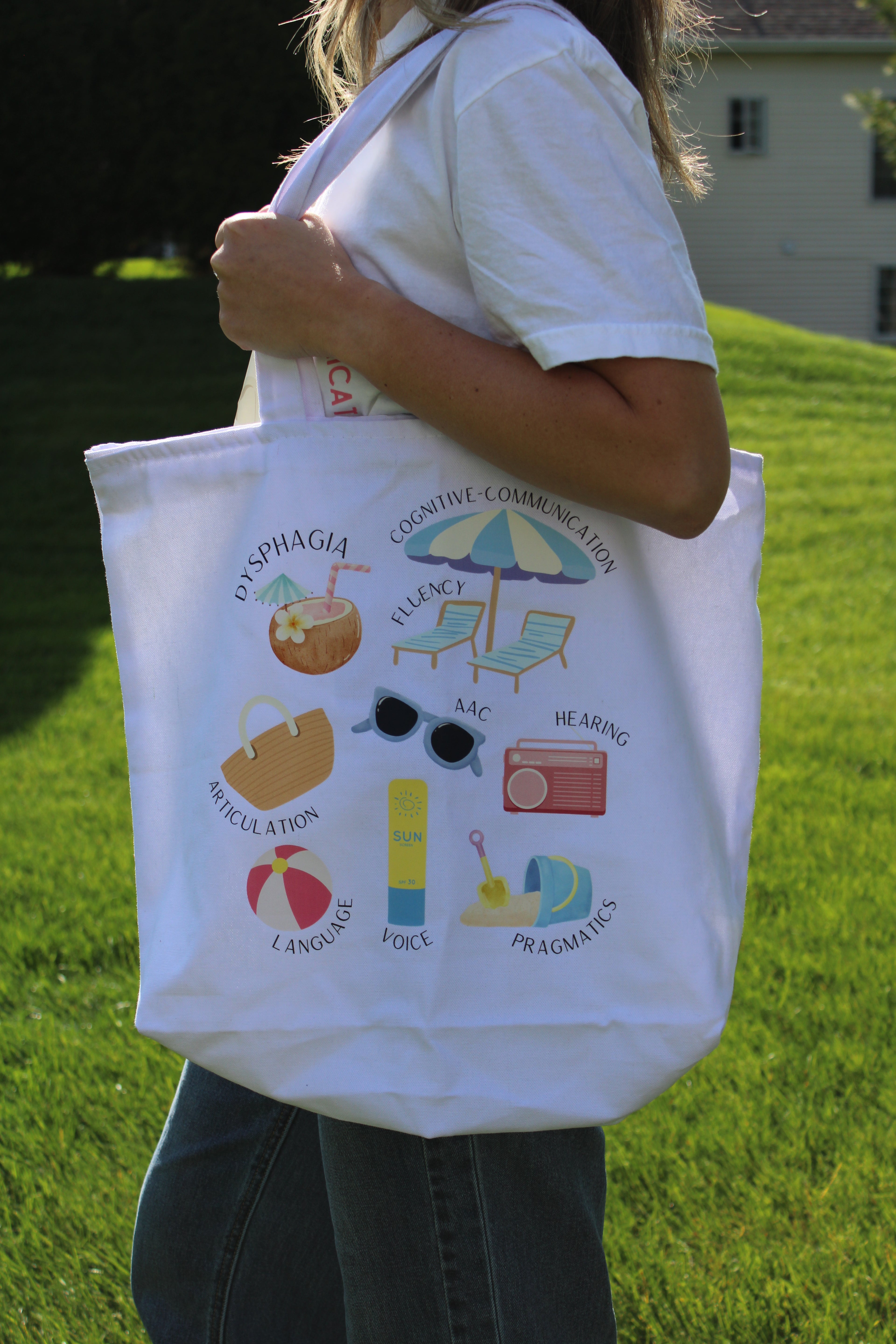 Beach Day Basics-Canvas Tote Bag
